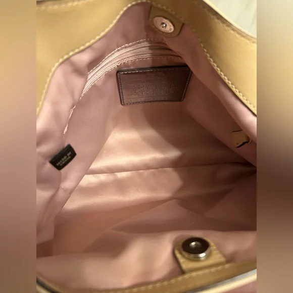 Coach Tan Leather Shoulder Bag - Picture 10 of 14